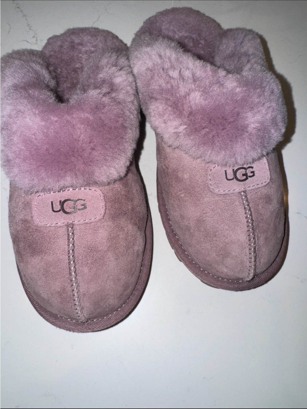 UGG purple Suede Clog Slippers
